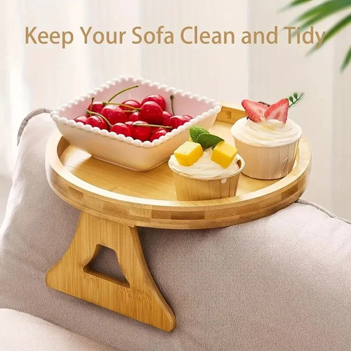 Wooden sofa arm - rest, tray