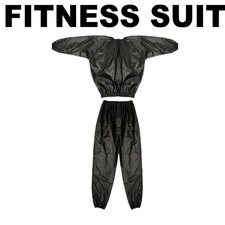 Sweat Suit Sauna Suit Heavy Duty Exercise Gym Suit Fitness Weight Loss Anti-Rip
