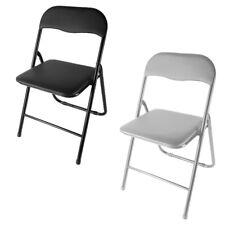 Folding Chairs Foldable Metal Space Saving Durable Padded Seats Multi-purpose UK