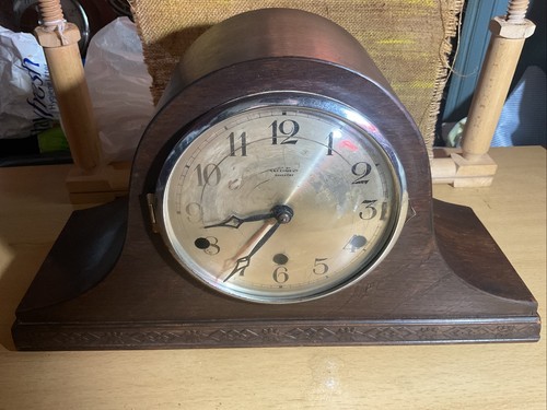 Antique oak cased - oak, clock