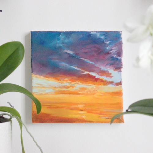 Sunset painting original - sunset,