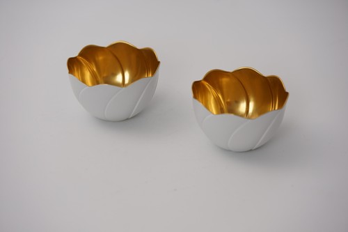 Meissen water lily bowls small