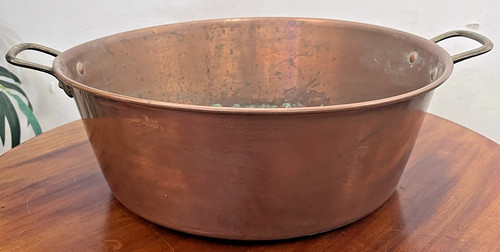 Large twin handled copper pan - copper,