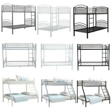 Metal Single & Triple Bunk Beds Frame Double & Single Kids Bedroom Furniture UK