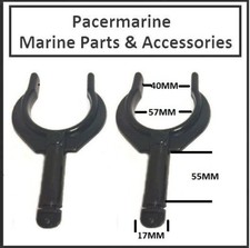 Pair black oar rowlock - black,