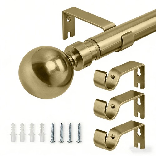 Extendable metal curtain pole - metal,