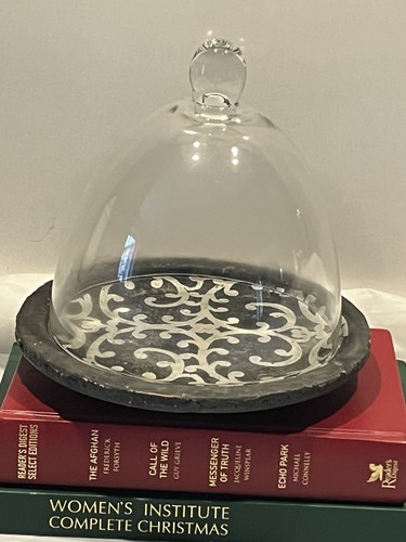 Vintage glass cloche cheese - vintage, or