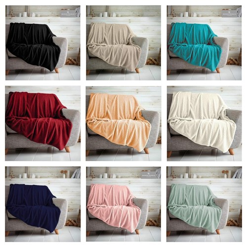Luxury popcorn waffle throw - luxury,
