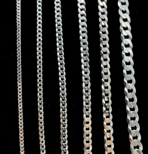 Solid 925 sterling silver curb - sterling,