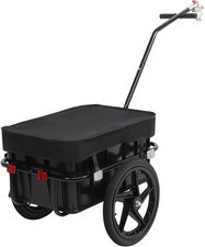 Bike Cargo Trailer with Removable Box Waterproof Cover 16" Wheels Quick Release