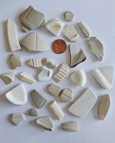 Sea worn craft pottery - sea, pieces