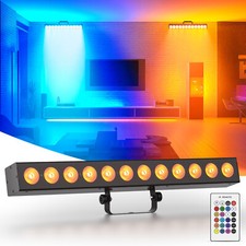 120W LED RGBWA+UV Wall Wash Light Battery DMX512 DJ Party Disco Stage Lighting