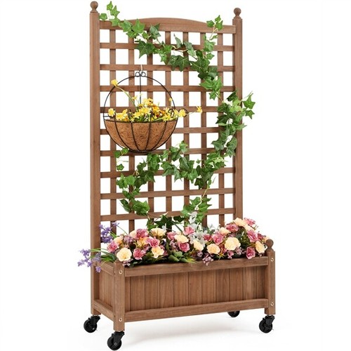 Wooden planter elevated - wooden,