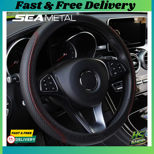 Leather car steering wheel - steering,
