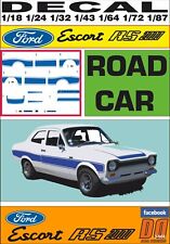 DECAL FORD ESCORT RS 2000 MKI ROAD CAR BLUE (02)
