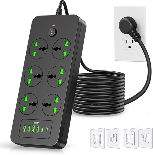 Extension lead with usb - lead, 6