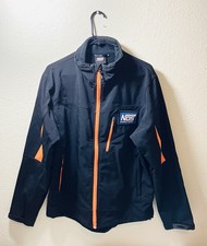 NOS Energy Drink Racing Promotional Black Full Zip Soft Shell Jacket Mens Large