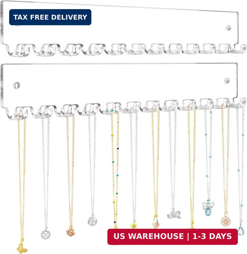 Acrylic necklace holder pack - 2,