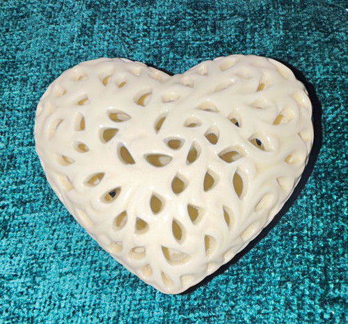 Small white heart shaped - heart,
