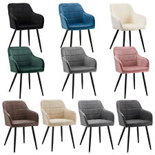 Dining Chairs Set of 2 Faux Matte Suede Leather Metal Structure  Easy to Clean