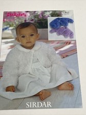 Sirdar Funky Fur Baby Sweater Knitting Pattern 1543