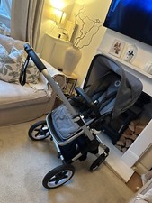 Bugaboo Fox 2 - Grey Melange + Winter Footmuff, Hanging Bag & Car seat adaptors