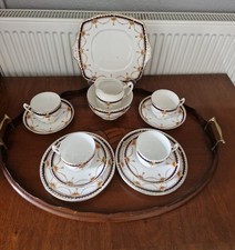 Royal Albert Crown Bone China Tea and Cake Set Possibly 1930s Vintage Rare