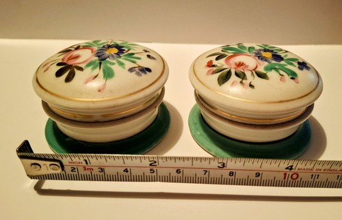 Vintage pill boxes porcelain - pill,