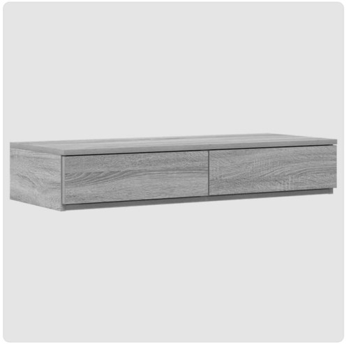 Vidaxl bed drawers grey sonoma - bed,