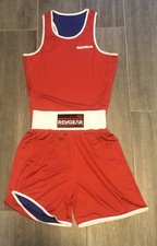 Reversible Boxing Set - Vest & Shorts - Red & Blue