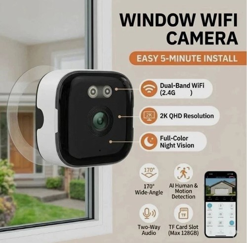 Window security camera 3mp - 2k,