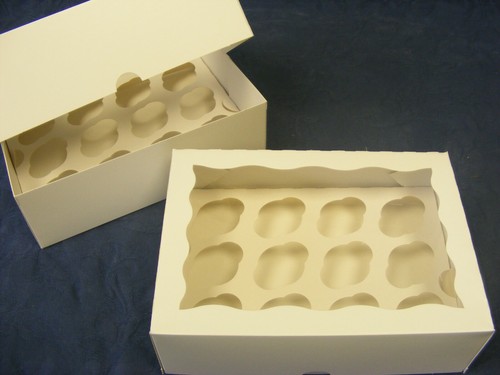 Mini cupcake boxes white - white, &