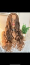 wigs Hd Fibre semi synthetic Brand new , Light Auburn With Subtle Face Frame