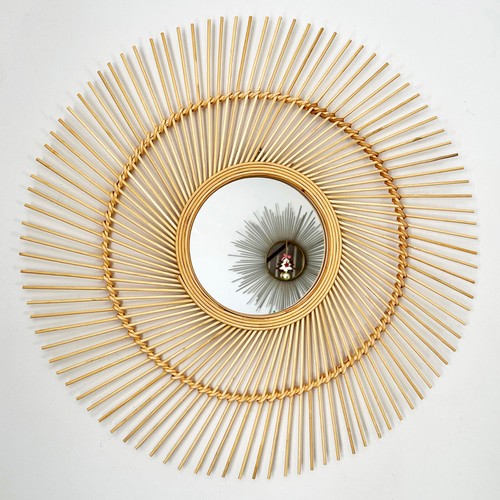 Bamboo round mirror - mirror, 63cm