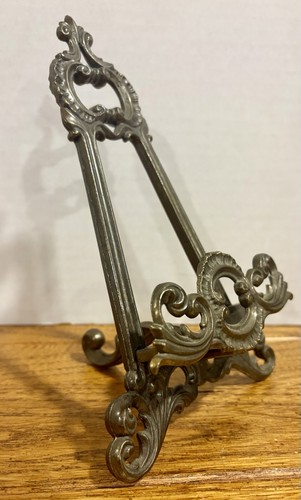 Ornate metal easel picture - metal,