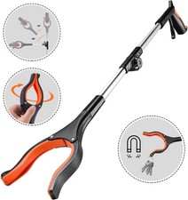 30" 77cm Foldable Grabber Reacher Litter Picker Mag Tip 4" Jaw Rotating Head 5KG