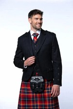 Scottish Black wool  Argyle