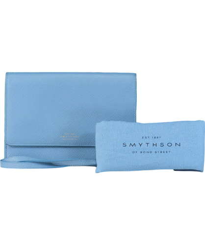 Smythson light blue cross - light,