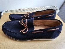 Zara Mens Blue Suede Loafers