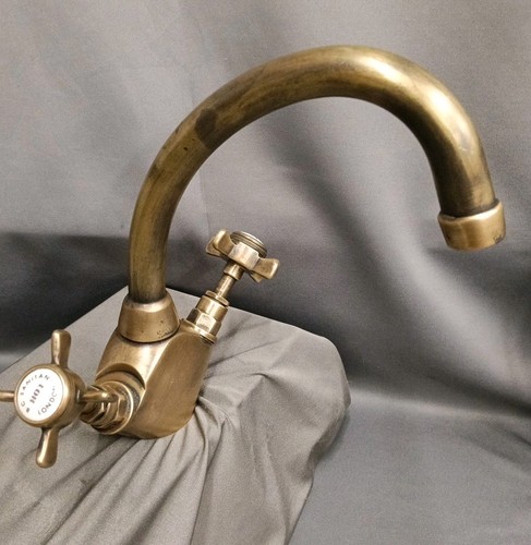 Kitchen mixer aged brass mono - kitchen,