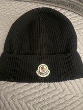 Moncler Ribbed Wool Beanie BLACK one size RRP £200