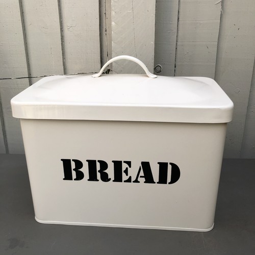 Retro white enamel bread - white,