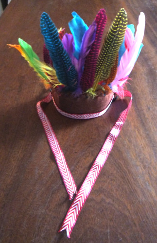 Bright colourful headdress - bright,