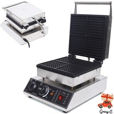 1750W Commercial Electric Waffle Maker Nonstick Baking Pancake Machine 50~300℃