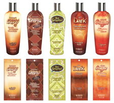 Synergy Tan Sunbed Tanning Lotion Dark Brown Tan Cream ALL bottles & Sachets