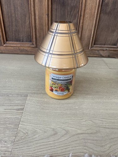 Gold toned plaid glass - gold-toned,