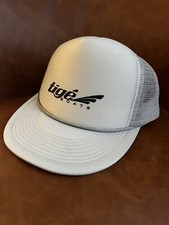 Tige Boats Gray Logo Trucker Hat Graphic Snapback Mesh Corded Cap Adjustable Hat