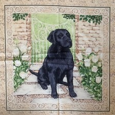 Black Labrador Puppy Cushion