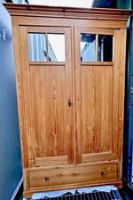 Vintage Solid Pine Wardrobe