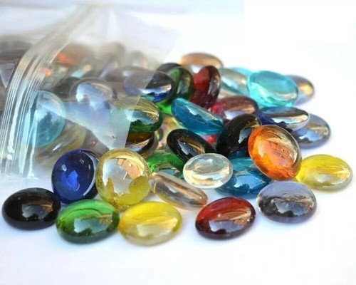 Decorative round glass pebbles - decorative,